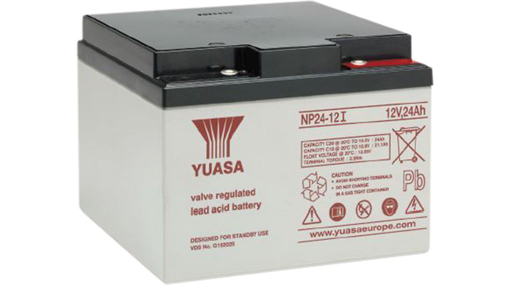 YUASA NP24-12(12V 24Ah) Schraubenklemme, M5