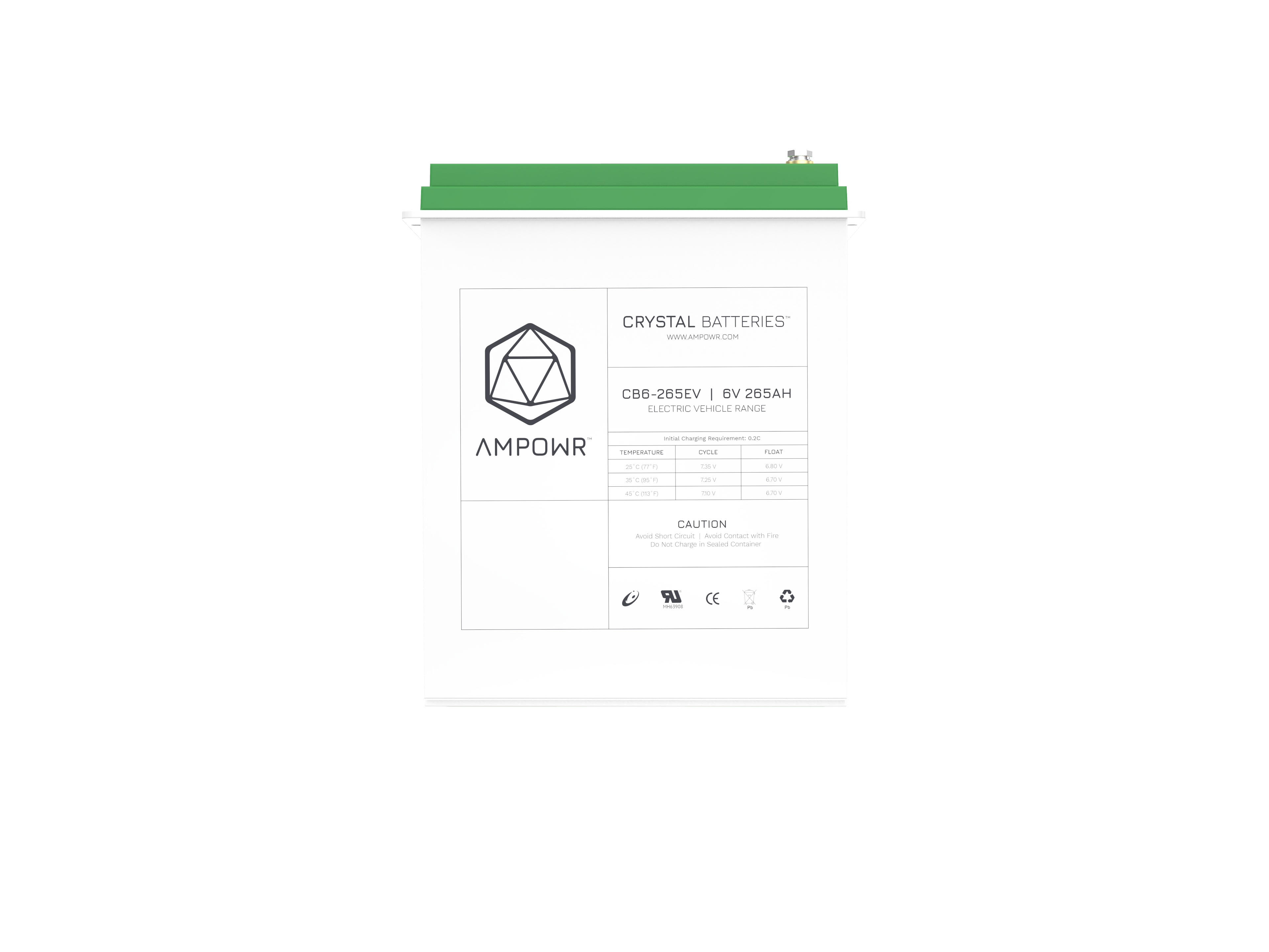 Ampowr CB6-265EV (Lead Crystal 3-EVFJ-265) 6V / 265Ah, M8 Gewinde