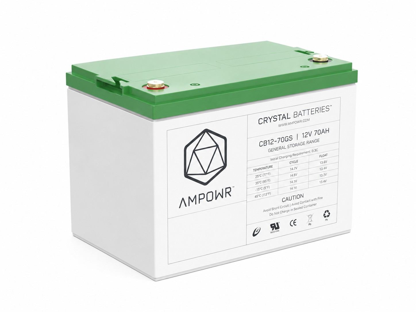 Ampowr CB12-70GS (Lead Crystal 6-CNFJ-70) – 12V / 70Ah Bleikristall