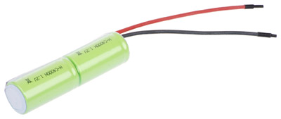 NI-MH  Notleuchten Akku 2,4V / 4000mAh (4,0Ah), L2x1 mit Kabel