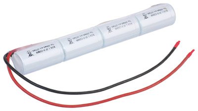 NI-CD Notleuchten Akku 8V / 2500mAh (2,5Ah) L1x4 mit Kabel