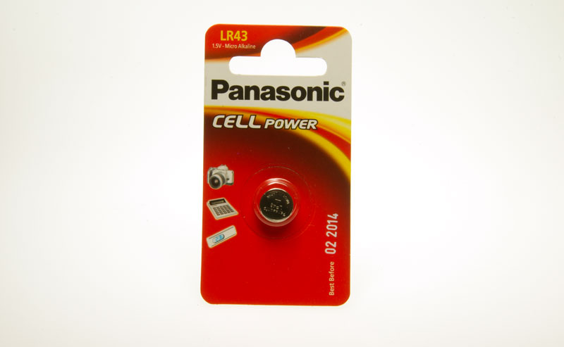 Panasonic LR43, 1.5V 70mAh, Knopfzelle Alkaline LR431B