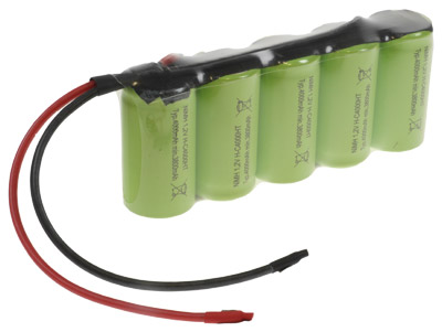 Notleuchten-Akku t 6,0V / 4000mAh NI-MH F1x5 mit Kabel