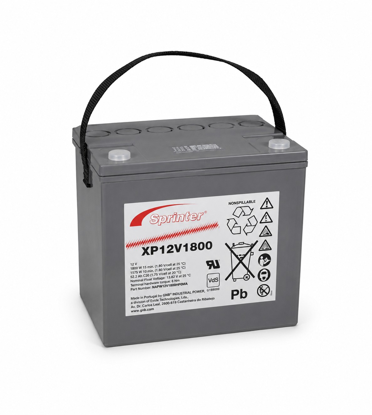 EXIDE Sprinter XP12V1800  12V / 56,4Ah AGM mit M6 Gewinde
