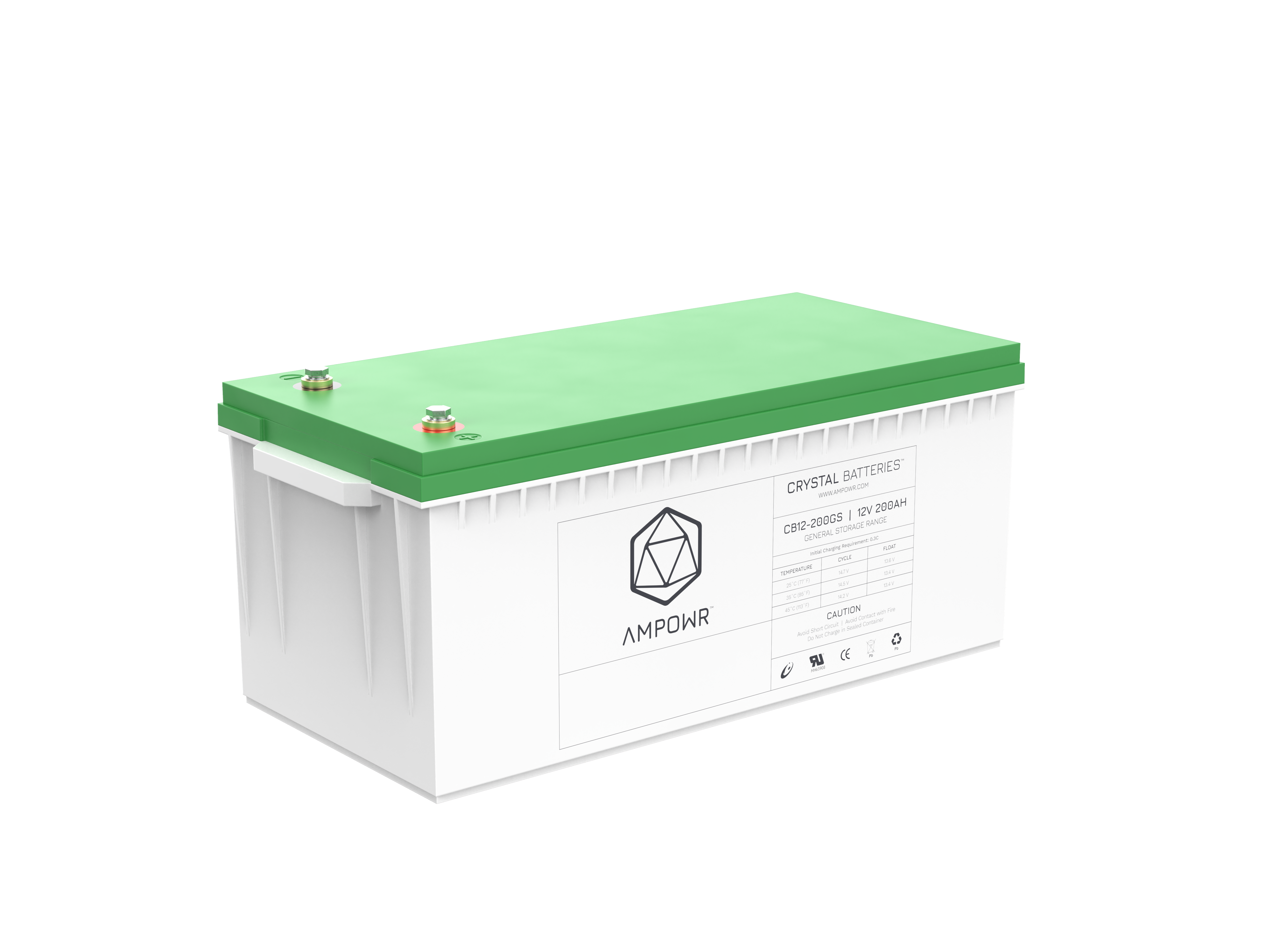 Ampowr CB12-200GS (Lead Crystal 6-CNFJ-200) 12V / 200Ah, M8 Gewinde
