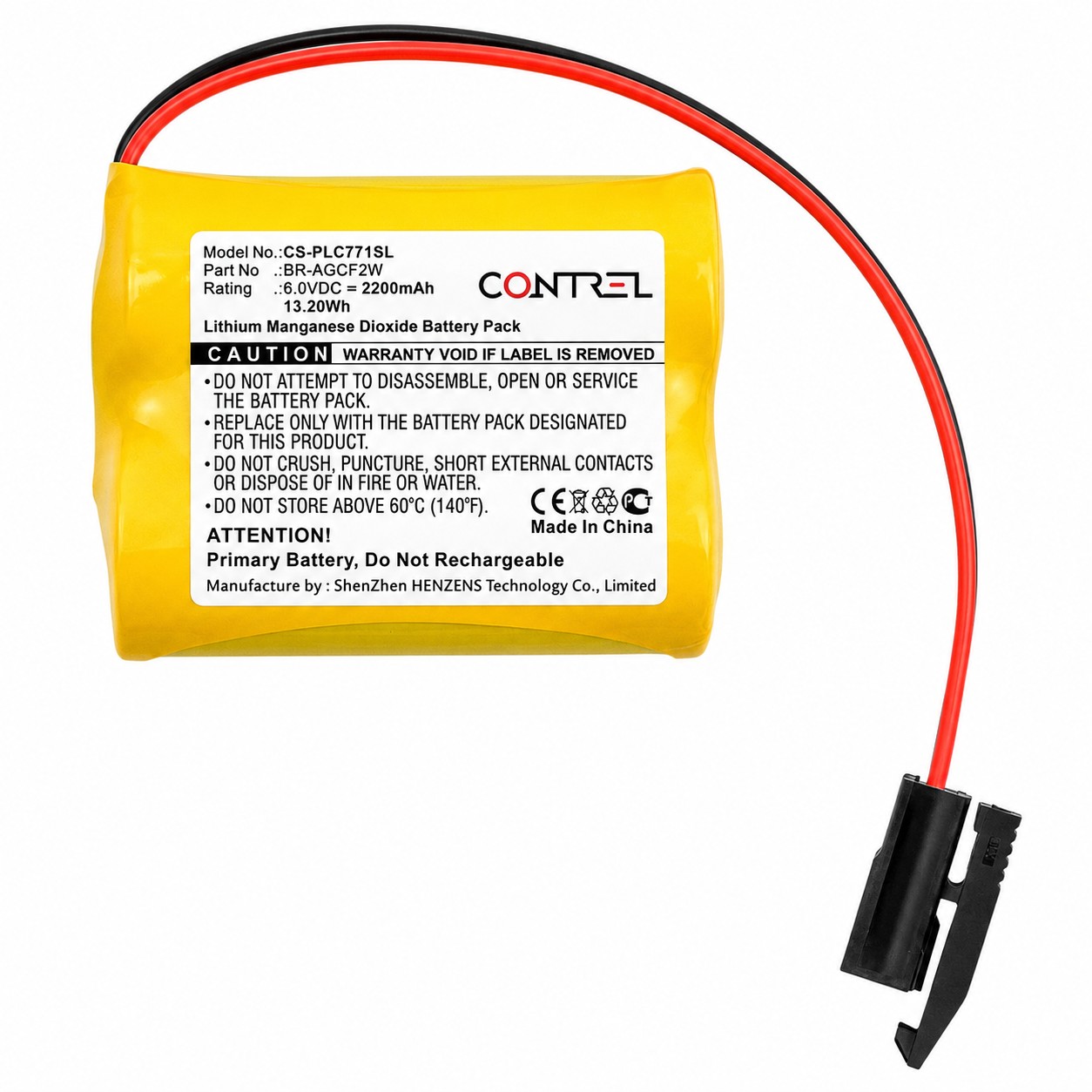 GE ersetzt BR-AGCF2W 6V / 2,2Ah Lithium