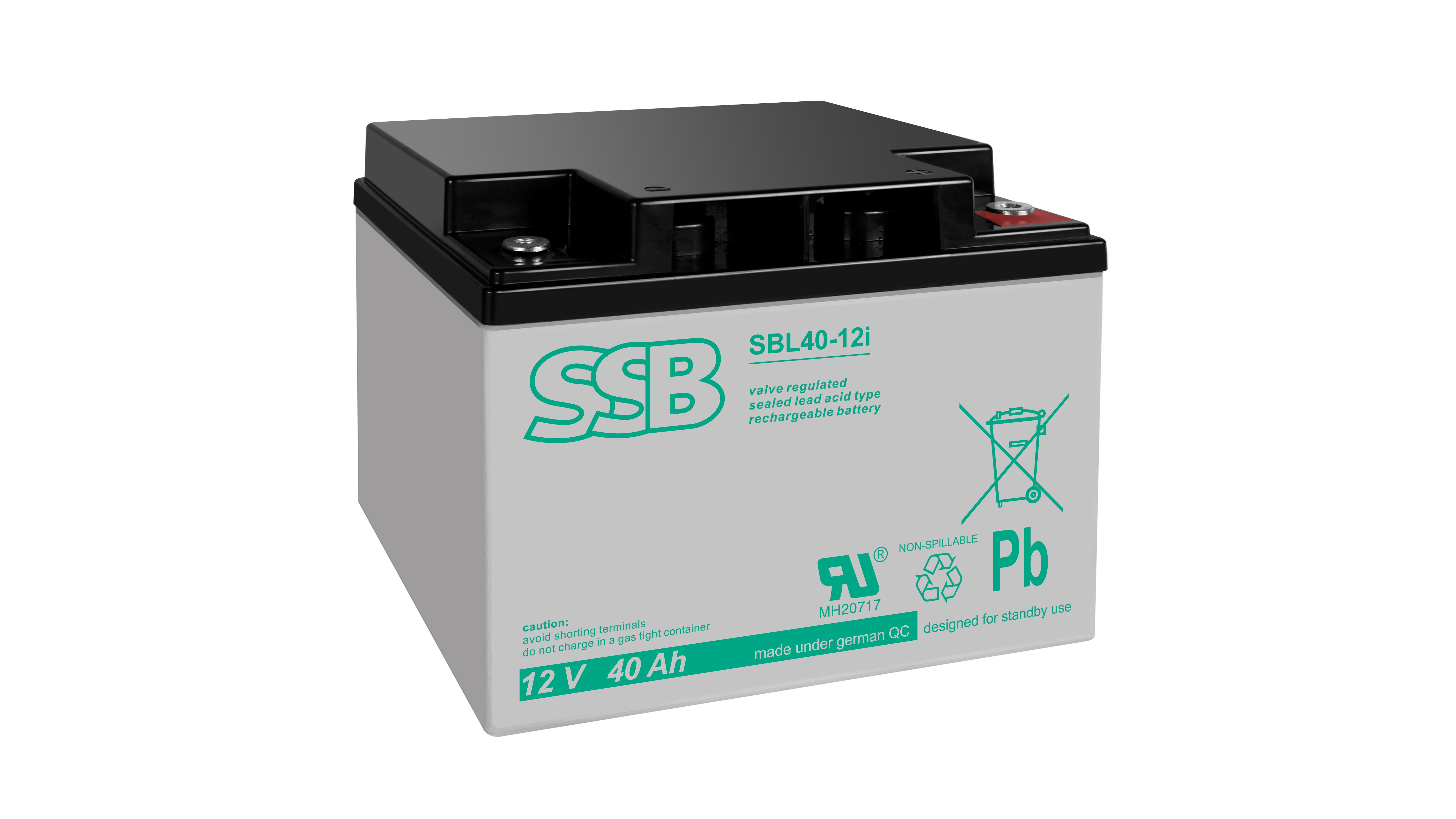 SSB SBL 40-12i, Blei-Vlies-Akku, 12V / 40Ah