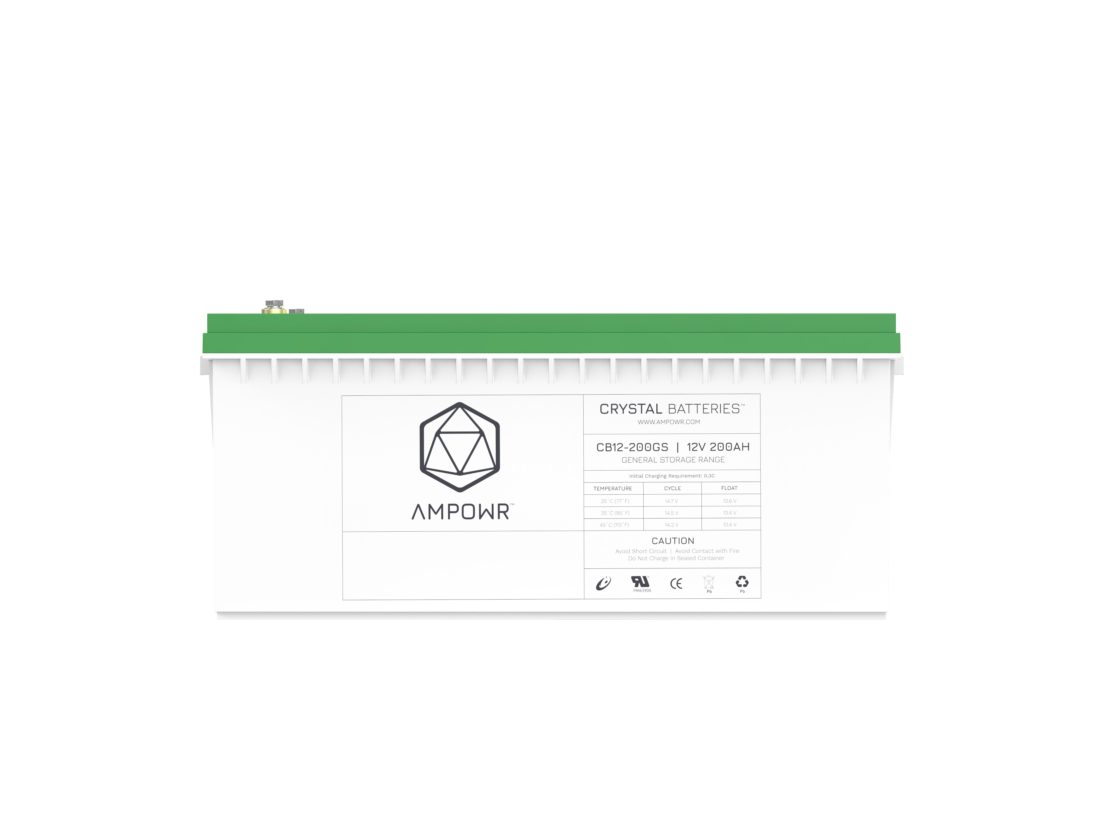 Ampowr CB12-200GS (Lead Crystal 6-CNFJ-200) 12V / 200Ah, M8 Gewinde