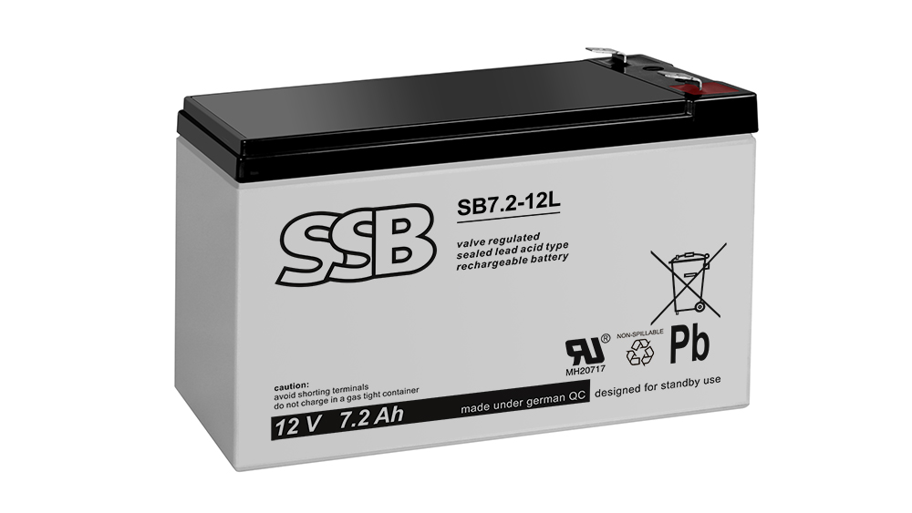 SSB SBL 7.2-12L, Blei-Vlies-Akku, 12V / 7,2Ah