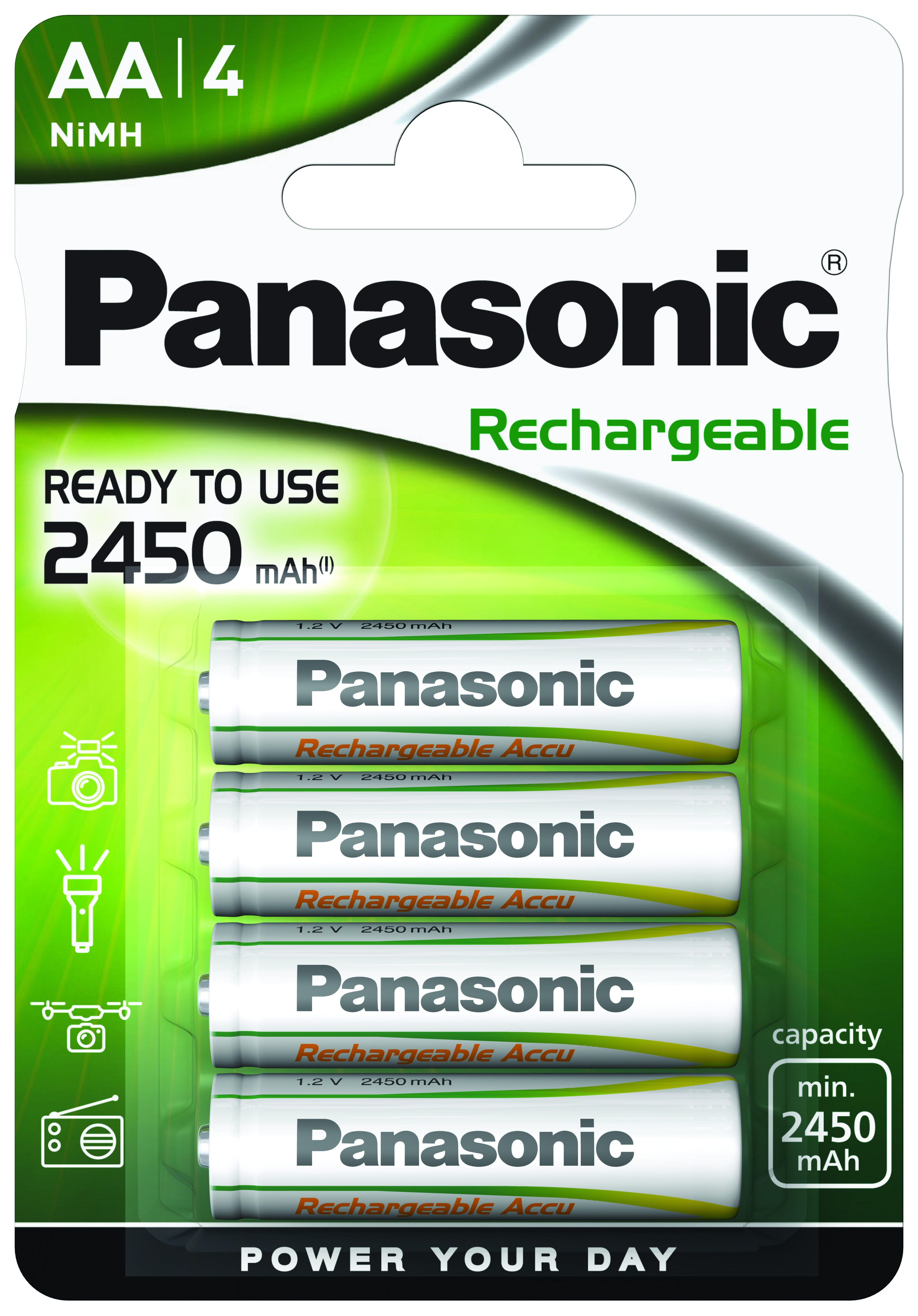 Panasonic Ni-Mh Akku 4x LR6 (AA) 2450mAh