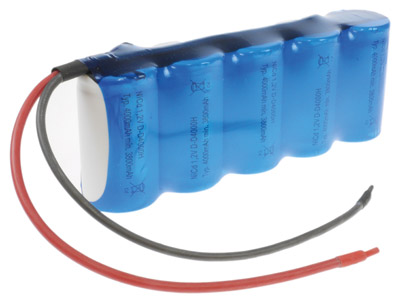 NI-CD Notleuchten Akku 6,0V / 4000mAh (4,0Ah) F1x5 mit Kabel