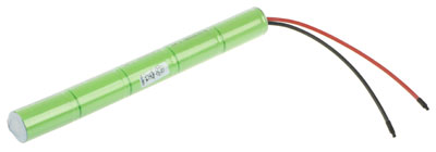 NI-MH Notleuchten Akku 6,0V / 2500mAh (2,5Ah) L1x5 mit Kabel