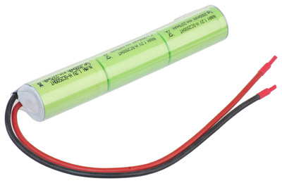 NI-MH Notleutchen Akku 3,6V / 2500mAh (2,5Ah) L1x3 mit Kabel