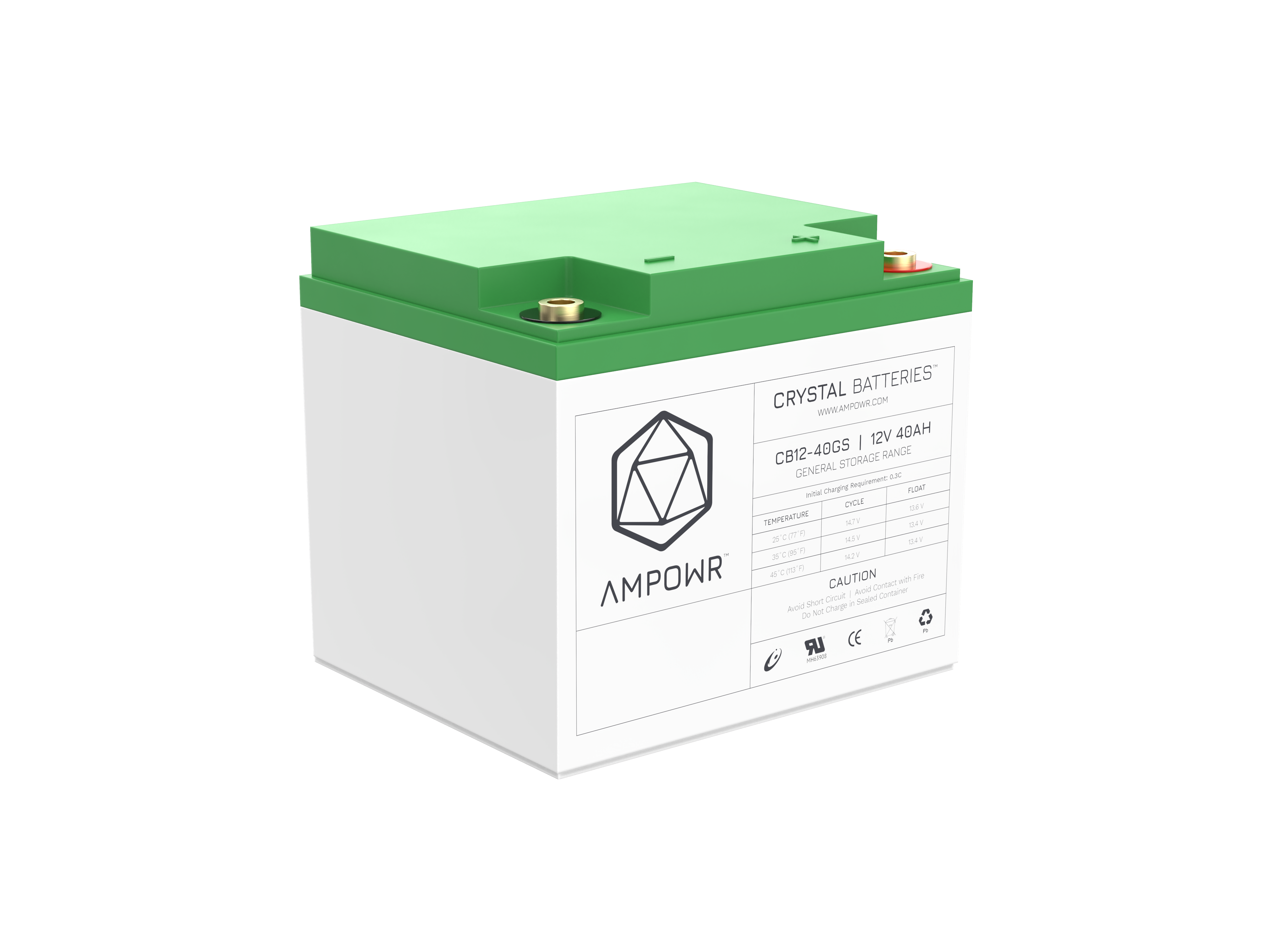 Ampowr CB12-40GS (Lead Crystal 6-CNFJ-40) 12V / 40Ah, M6 Gewinde