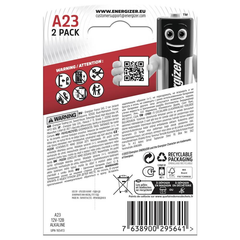 Energizer A23 Alkali Mangan (2er Blister)