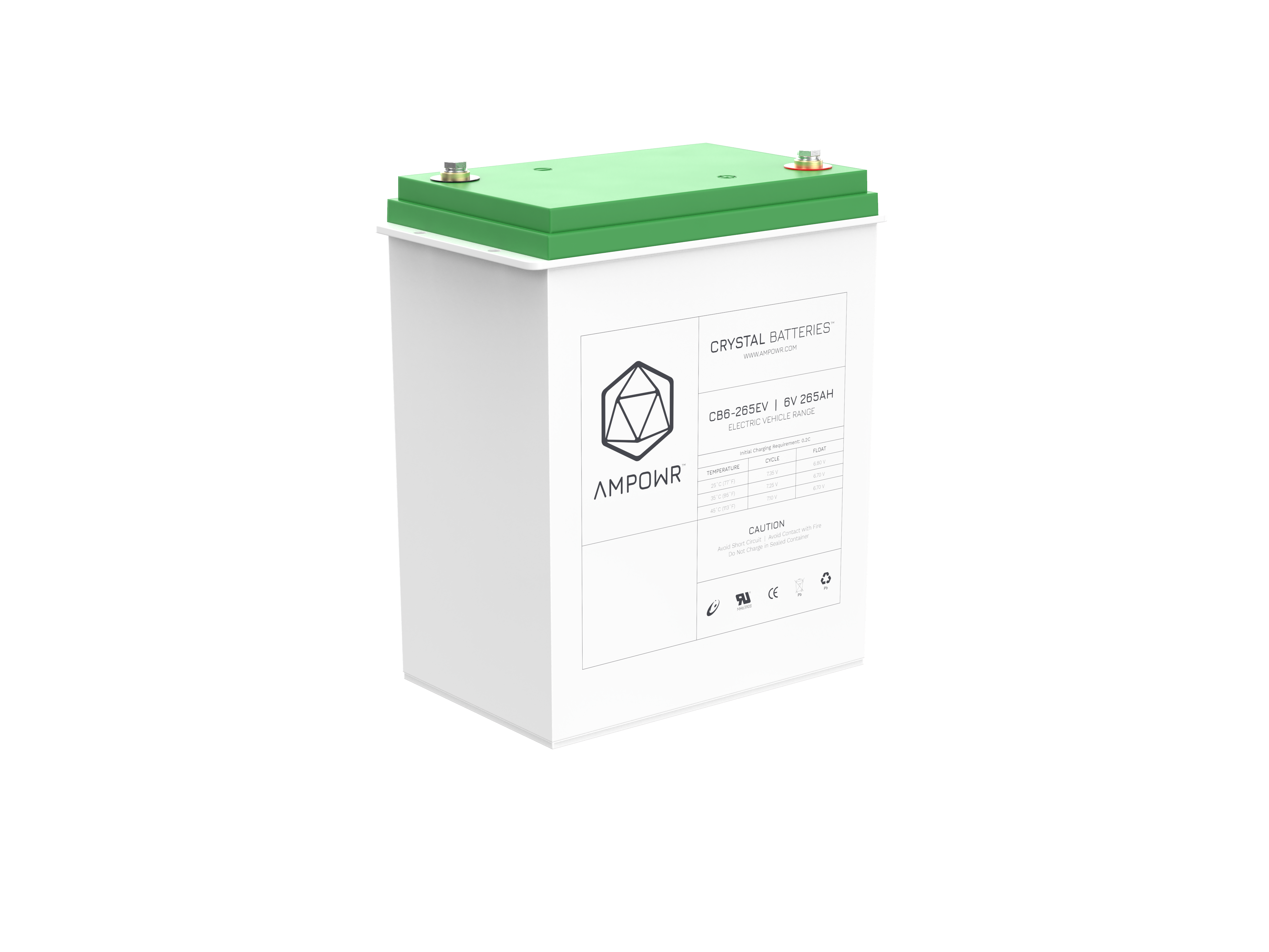 Ampowr CB6-265EV (Lead Crystal 3-EVFJ-265) 6V / 265Ah, M8 Gewinde