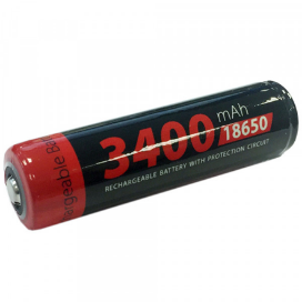 Geschützter Xcell 18650 Akku mit 3400mAh bestehend aus Panasonic 18650B Zelle Dieser 18650er Akku ist idealerweise für Taschenlampen geeignet. Viele der leistungsstarken Taschenlampen lassen sich nämlich entweder mit einem 18650 Akku oder mit zwei CR123A 