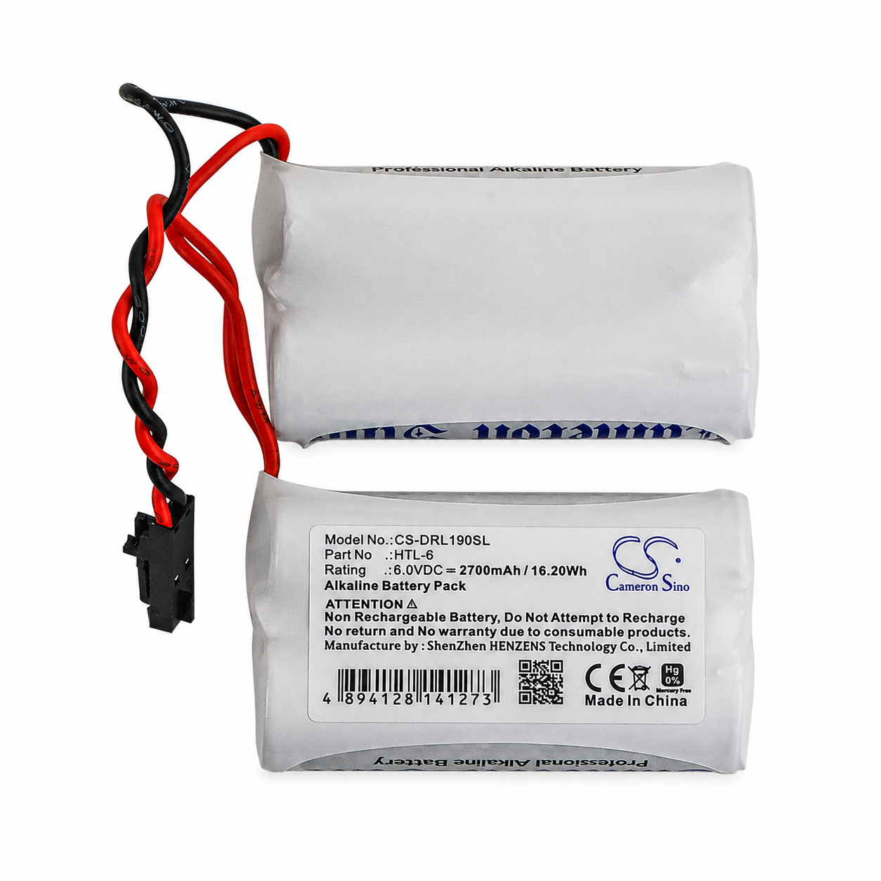 Ersatz-Akku für Saflock 6800121 ersetzt HTL-6 lose