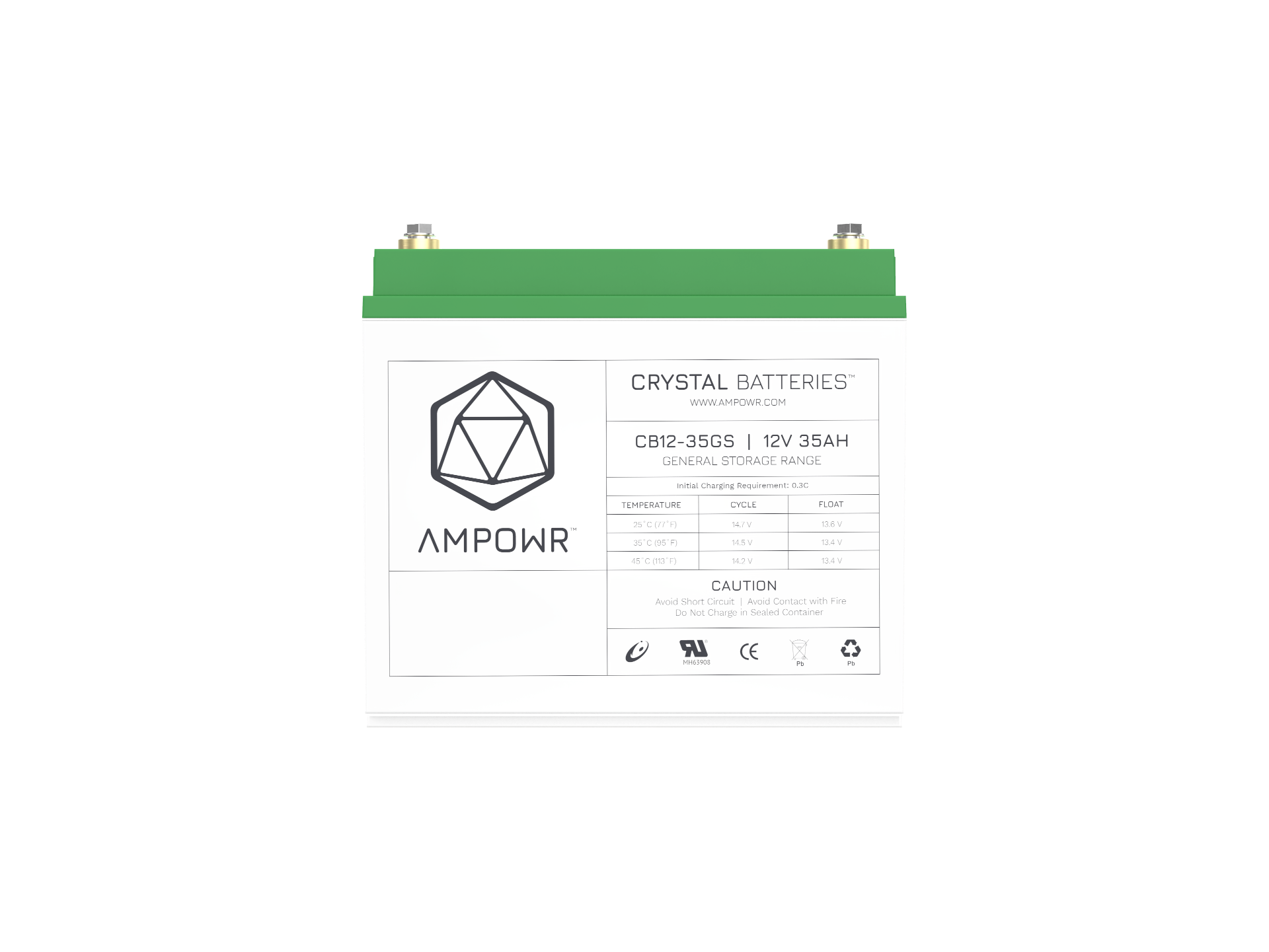 Ampowr CB12-35GS (Lead Crystal 6-CNFJ-35F) 12V / 35Ah M6 Gewinde