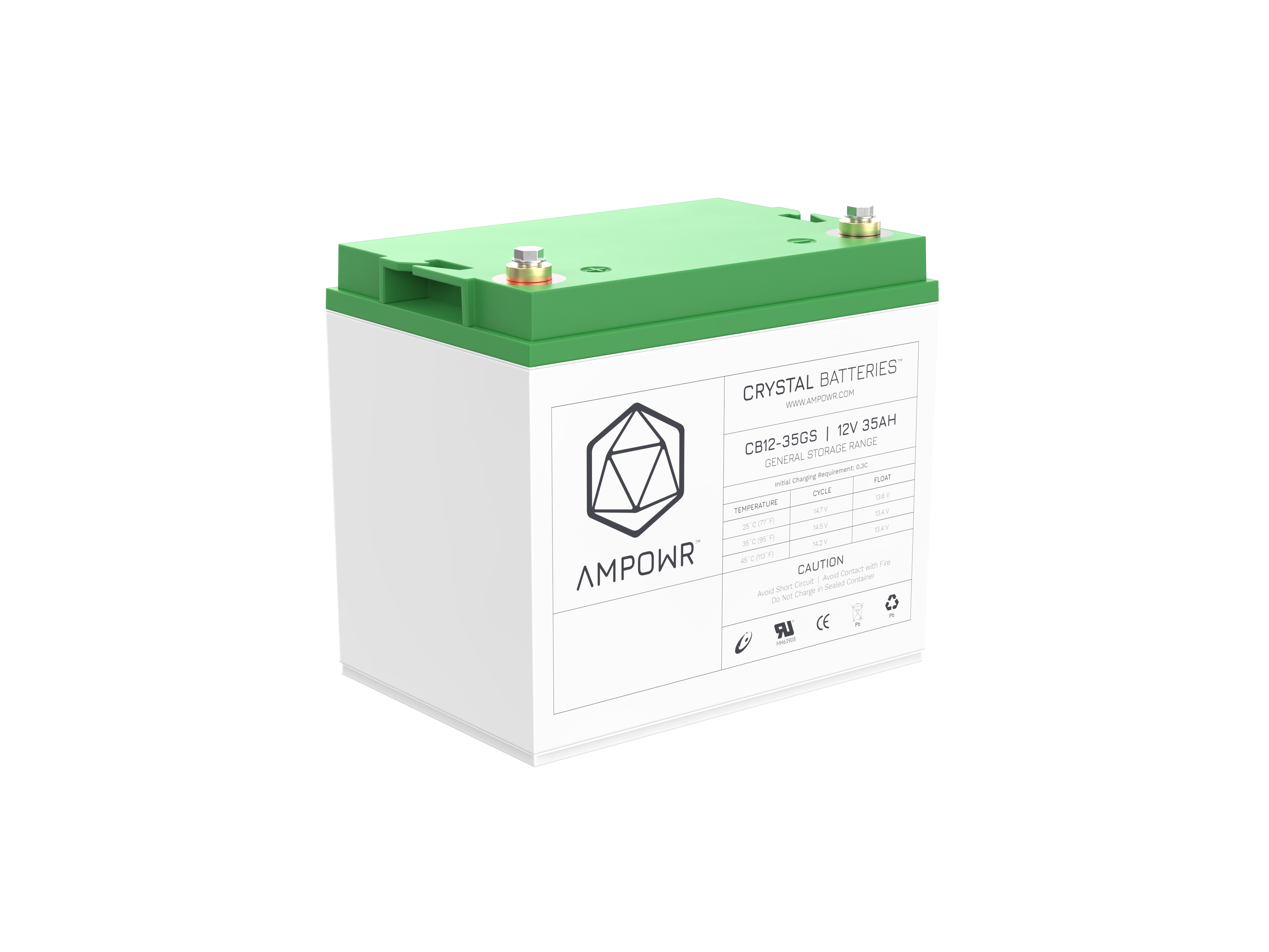 Ampowr CB12-35GS (Lead Crystal 6-CNFJ-35) 12V / 35 Ah, M6 Gewinde