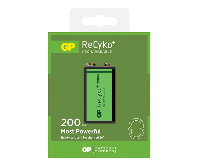 REC 9V 200 ReCyko+, NiMh Akku, 9-V-Block, 200 mAh, 1er-Pack