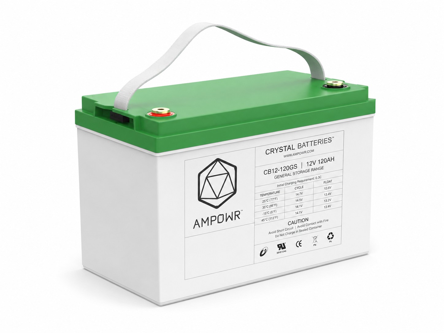 Ampowr CB12-100GS – 12V / 100Ah Bleikristall