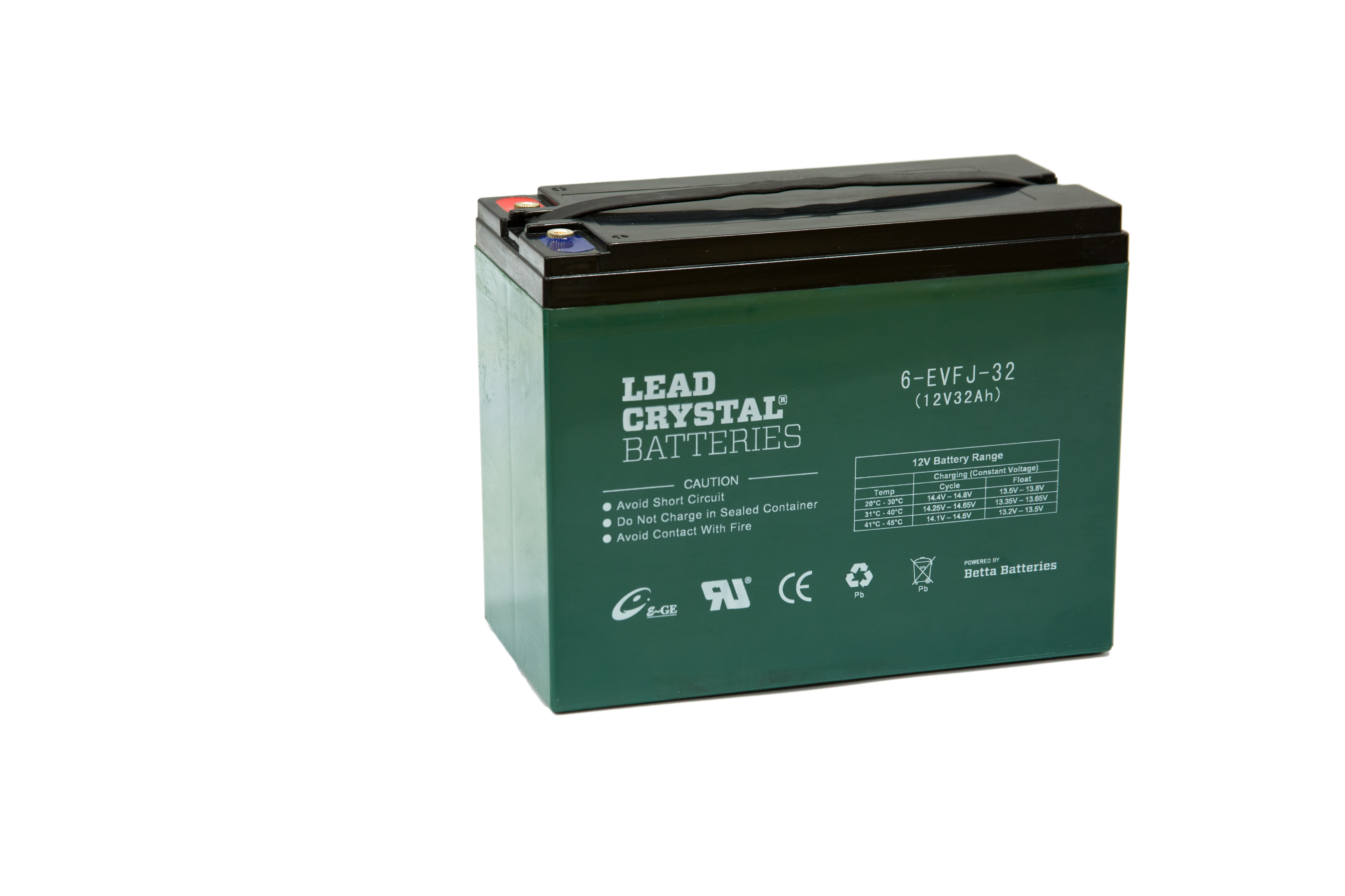 Lead Crystal 6-EVFJ-32, 12V / 32Ah, M6 Gewinde